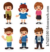 karikatur, schueler, symbol