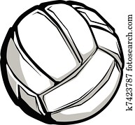 voleibol, vetorial, imagem