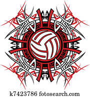 Volleyball Tribal Graphic Image Volleyball Tribal Graphic Image