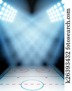 רקע, ל, פוסטרים, לילה, הוקי של קרח, איצטדיון, ב, ה, spotlight.