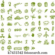 Green ecology icons for your design Green ecology icons for your design