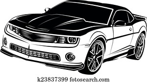 músculo, americano, car