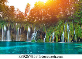 Plitvice, croácia, cachoeiras