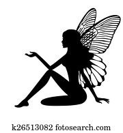 Silhouette of fairy Silhouette of fairy