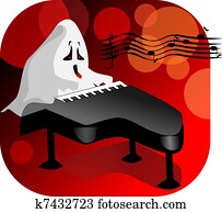 Spirit at the piano. Spirit at the piano.