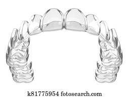 3d, render, של, invisalign, ניתן להסרה, ו, בלתי-נראה, שכר טרחה