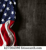 bandeira americana, para, dia comemorativo, ou, 4 de julho