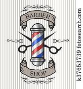 Barber shop emblem. Barber shop emblem.