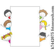 Cute cartoon kids frame 