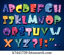 funkeln, alphabet funkeln, alphabet