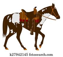 horse with saddle horse with saddle