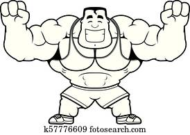 karikatur, trainer, feiern karikatur, trainer, feiern