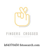 lie, oder, behalten, finger, gekreuzte, hand, mit, punkt, schatten, logo, symbol, gebärdensprache, begriff, aufreißen, schlag, flache, design, gelb, und, grauer, farbe, abbildung, freigestellt, weiß, hintergrund, mit, kopieren platz, vektor