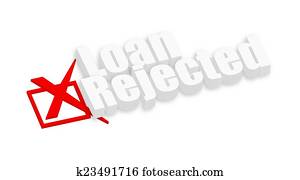 Loan Rejected 3d Text