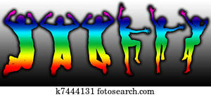 Men And Women Jumping