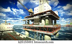 Oil rig platform Oil rig platform