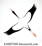 Vector image of an stork