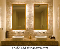 diseño de interiores, de, un, cuarto de baño