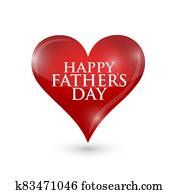 Happy fathers day heart illustration design Happy fathers day heart illustration design