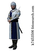Knight In Shining Armour (3D render Knight In Shining Armour (3D render