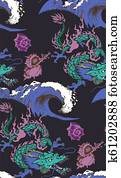 pattern of asian dragon pattern of asian dragon