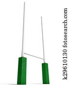 Rugby Posts Isolated Rugby Posts Isolated