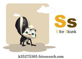 Skunk with alphabet Skunk with alphabet
