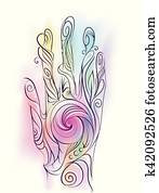 Colorful Hands Energy Flow
