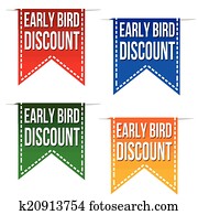 Early bird discount ribbons Early bird discount ribbons