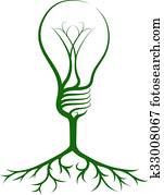 Idea light bulb tree Idea light bulb tree