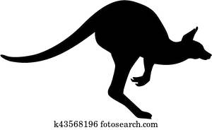 Kangaroo silhouette Kangaroo silhouette