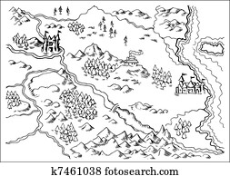 Map of Fantasy Land grunge Map of Fantasy Land grunge