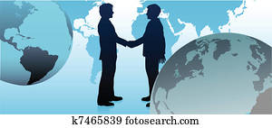 negocio global, gente, enlace, comunicarse, mundo