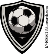 Soccer Template with Shield Soccer Template with Shield