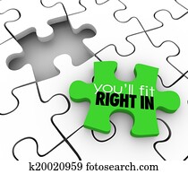 You'll Fit Right In Puzzle Piece Hole Belonging Group Join Team You'll Fit Right In Puzzle Piece Hole Belonging Group Join Team
