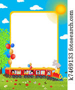 רקע, עם, ילדים