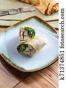 Chicken Caesar Wrap Sandwich