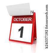 First of October calendar First of October calendar