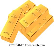 Group of gold bars