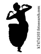 Indian dancing isolate Indian dancing isolate