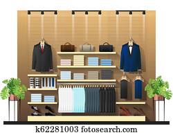 Interior scene of men clothing store 2 Interior scene of men clothing store 2