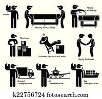 movedor, serviços, movendo casa, escritório
