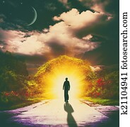 seguir, seu, sonhos, abstratos, fundos, para, seu, desenho