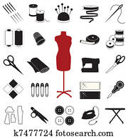 Sewing & Tailoring Icons Sewing & Tailoring Icons