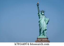 Statue of liberty wearing a surgical mask Statue of liberty wearing a surgical mask