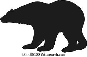 漫画 シロクマ 輪郭 クリップアート 切り張り イラスト 絵画 集 K Fotosearch