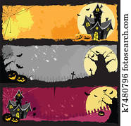 halloween, bannières