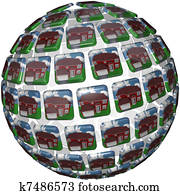 Houses Background Homes in Neighborhood Community Houses Background Homes in Neighborhood Community