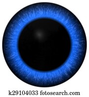 Illustration of blue eye with big Illustration of blue eye with big