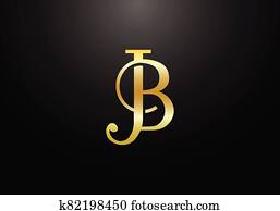 Initial Monogram Letter J B Logo Design Vector Template. J B Letter Logo Design Initial Monogram Letter J B Logo Design Vector Template. J B Letter Logo Design